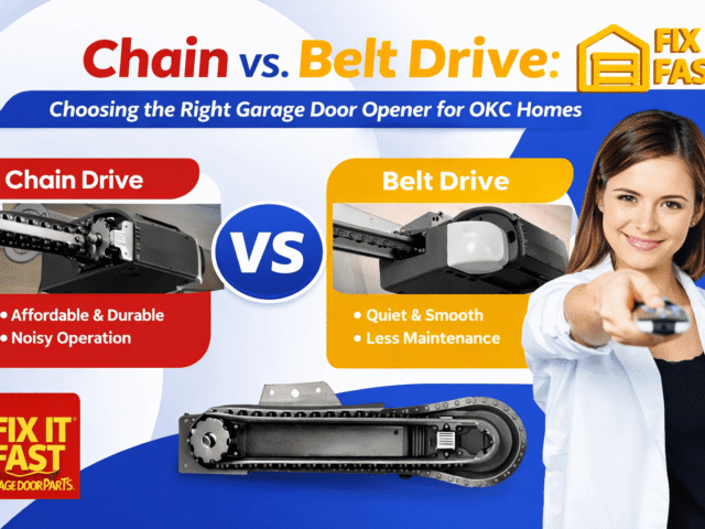 Chain vs. Belt Drive – Choosing the Right Garage Door Opener for OKC Homes