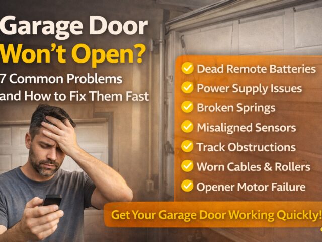 Garage Door Won’t Open? 7 Common Problems and How to Fix Them Fast