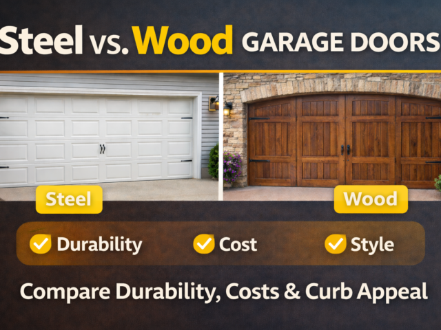 Steel vs. Wood Garage Doors – Comparing Durability, Cost & Style