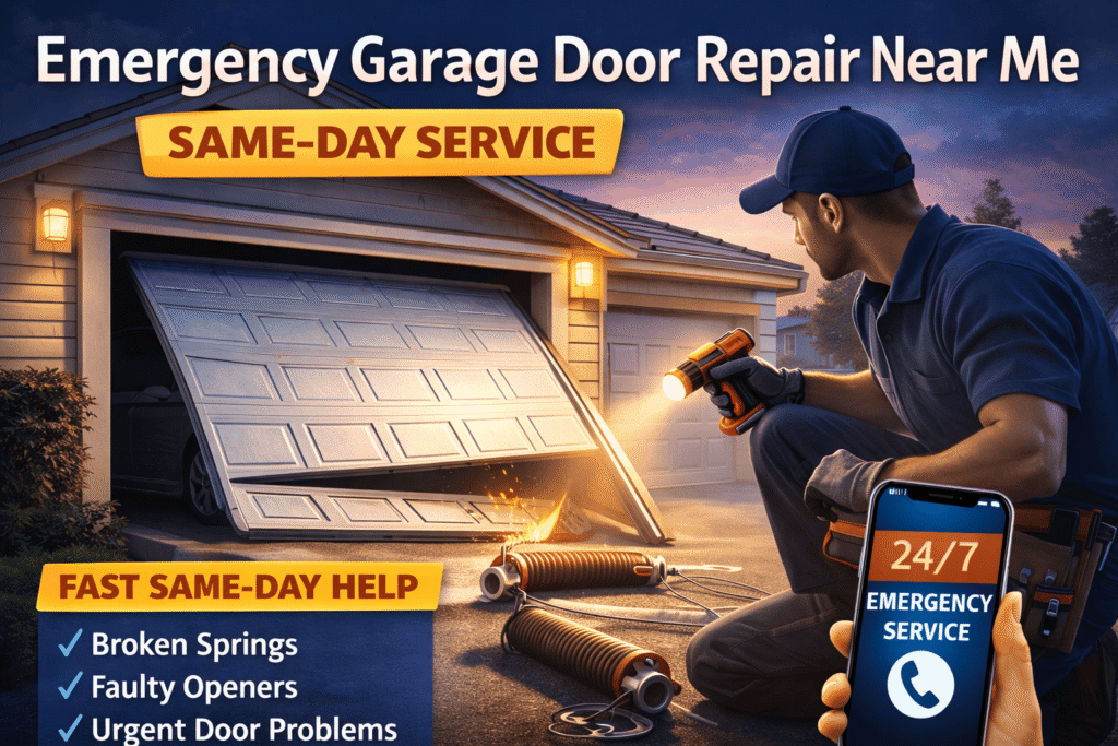 Emergency Garage Door Repair Near Me – Fast Same-Day Service Guide