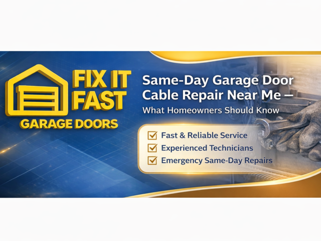 Same-Day Garage Door Cable Repair Near Me – What Homeowners Should Know