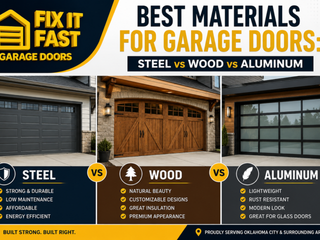 Best Materials for Garage Doors, Steel vs Wood vs Aluminum