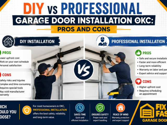 DIY vs Professional Garage Door Installation OKC: Pros and Cons