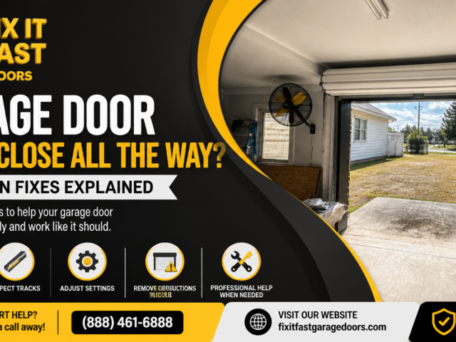 Garage Door Won’t Close All the Way, Common Fixes Explained
