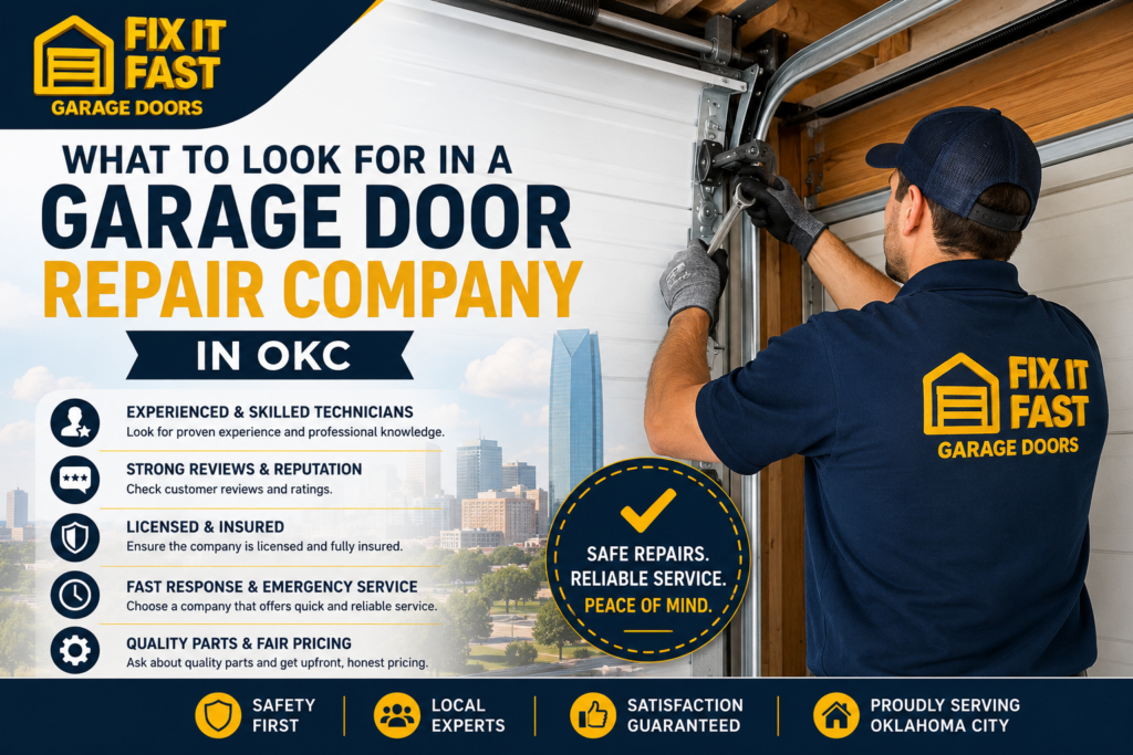 What to Look for in a Garage Door Repair Company in OKC