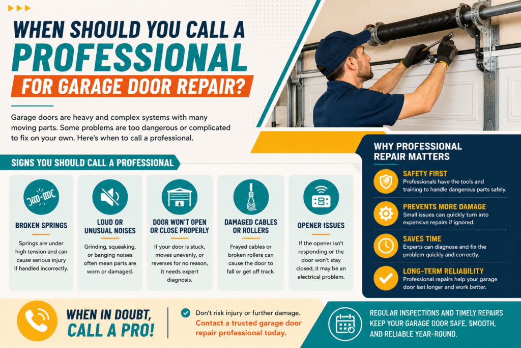 When Should You Call a Professional for Garage Door Repair?