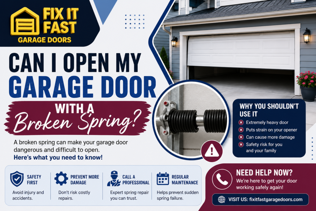 Can I Open My Garage Door With a Broken Spring?
