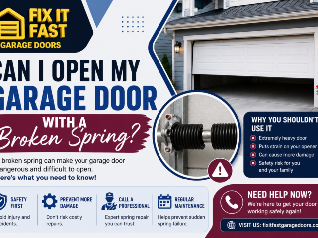 Can I Open My Garage Door With a Broken Spring?
