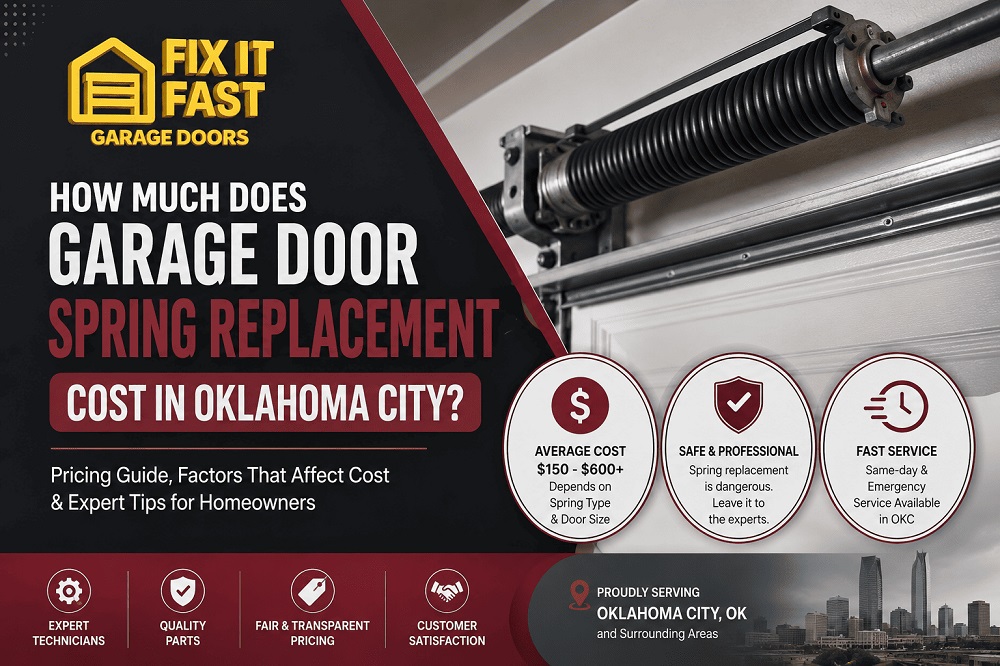 How Much Does Garage Door Spring Replacement Cost in Oklahoma City?