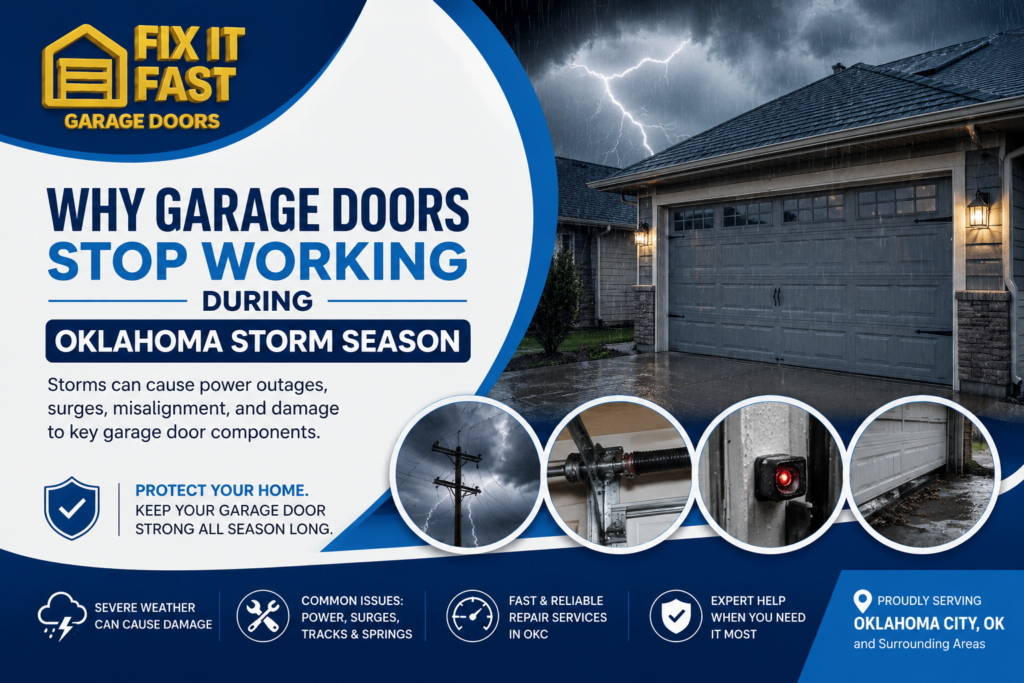 Why Garage Doors Stop Working During Oklahoma Storm Season