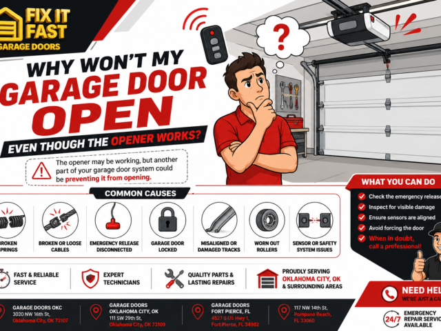 Why Won’t My Garage Door Open Even Though the Opener Works?